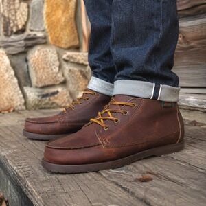 Men's Brown Leather Chukka Boots - Rugged Casual Style